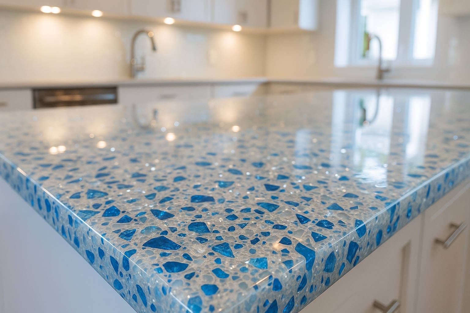 Thumbnail image for 'Crushed Glass Countertops: A Bold Choice with a True Wow Factor'